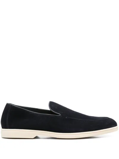 DOUCAL'S NAVY BLUE SUEDE LOAFERS