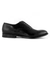 DOUCAL'S OXFORD BLACK LEATHER LACED SHOES