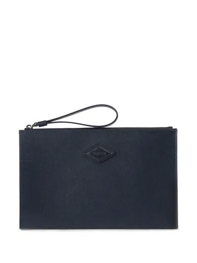 Doucal's Palmellato Leather Document Pouch