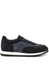 Doucal's Modern Blue Trainers With Breathable Mesh Panel In Multi