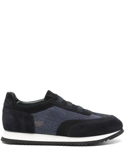 Doucal's Panelled Sneakers In Blue