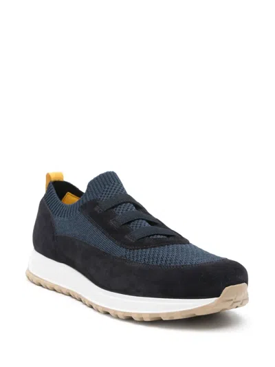 Doucal's Panelled Sneakers In Blue