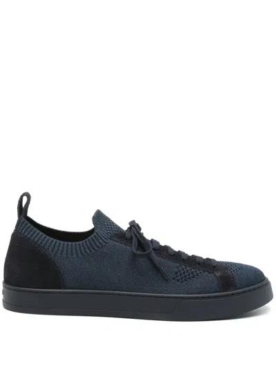 Doucal's Panelled Sneakers In Blue