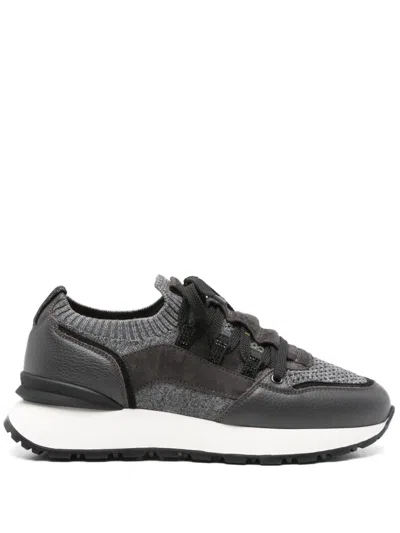 Doucal's Panelled Sneakers In Grey