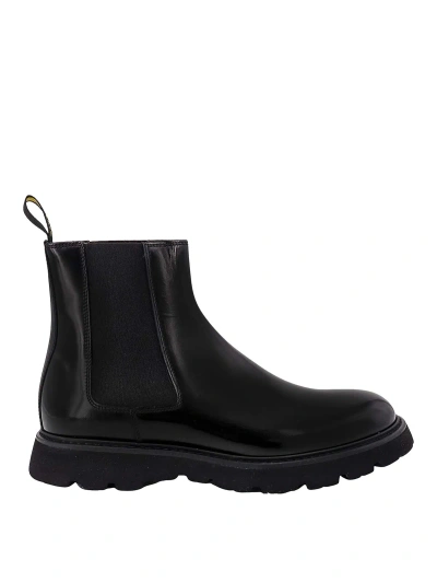 Doucal's Patent Leather Boots In Black