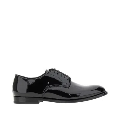 Doucal's Patent-leather Derby Shoes In Black