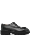 Doucal's Lace-up Leather Loafers In Black