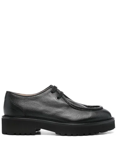 DOUCAL'S PEBBLED-TEXTURE LEATHER LOAFERS