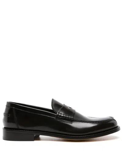 Doucal's Penny Loafer In Brown