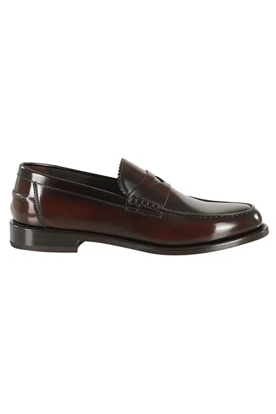 Doucal's Penny Loafer In Marrone