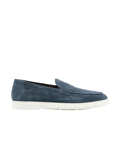 DOUCAL'S PENNY-SLOT SUEDE LOAFERS