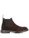 Doucal's Perforated Ankle Boots In Brown