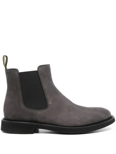 Doucal's Pull-on Suede Chelsea Boots In Grey