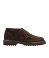 Doucal's Dark Brown Suede Slip-on Ankle Boots In Brown