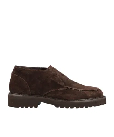 DOUCAL'S DOUCAL'S ALMOND TOE SLIP-ON LOAFERS