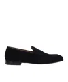 Doucal's Round Head Business Casual Shoes In Black