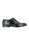Doucal's Classic Black Derby Shoes Polished Finish In Calf Leather Man In Black