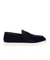 Doucal's Round Head Business Casual Shoes In Black