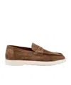 Doucal's Round Head Business Casual Shoes In Brown