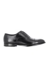 Doucal's High-shine Black Oxford Shoes With Lace-up Fastening In Black