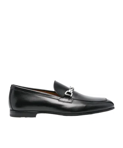 Doucal's Round-head Casual Shoes In Black