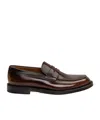 Doucal's Round Head Loafer Shoes In Black