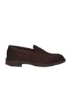 Doucal's Suede Penny Loafers In Black