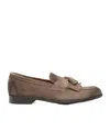 Doucal's Round Head Loafer Shoes In Brown