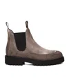 Doucal's Man Ankle Boots Khaki Size 13 Leather In Black