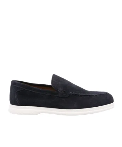 Doucal's Round-headed Casual Shoes In Black