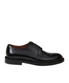 Doucal's Round-headed Derby Shoes In Black