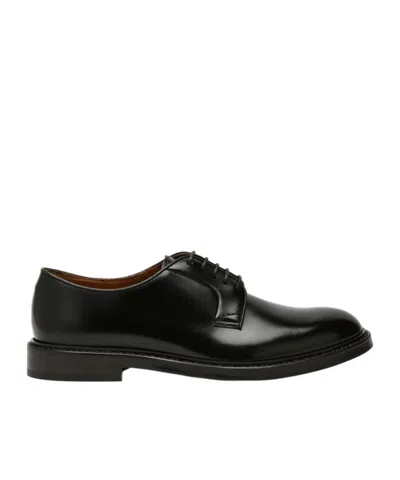 Doucal's Leather Derby Shoes In Black