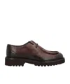 Doucal's Distressed Derby Shoes In Black