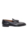 Doucal's Mens Max Flexi Leather Loafers Navy In Black