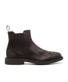 Doucal's Man Ankle Boots Chocolate Brown Size 9 Soft Leather In Black