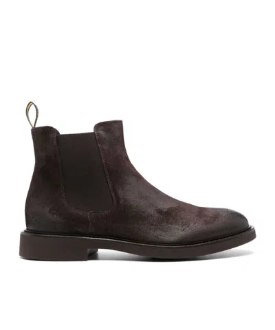 Doucal's Man Ankle Boots Chocolate Brown Size 9 Soft Leather