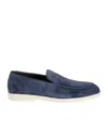 Doucal's Adler Loafer In Storm Vision Suede In Blue