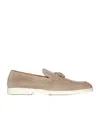 Doucal's Suede Loafers With Tassel Detail