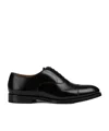 Doucal's Blue Oxford Shoes In Brushed Leather With Toe Cap