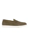 Doucal's Round Toe Casual Shoes In Green