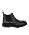 Doucal's Black Leather Ankle Boot In Black