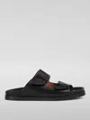 Doucal's Suede Double Strap Sandals In Black