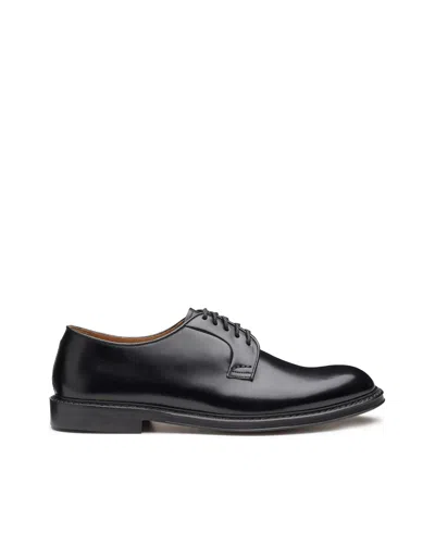Doucal's Scarpa Stringata Derby In Pelle Nera In Black