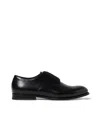 Doucal's Derby Lace-up Shoe In Black Brushed Leather In Black