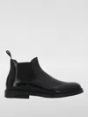 Doucal's Black Leather Ankle Boot In Schwarz