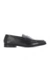 Doucal's Penny Leather Loafers In Black