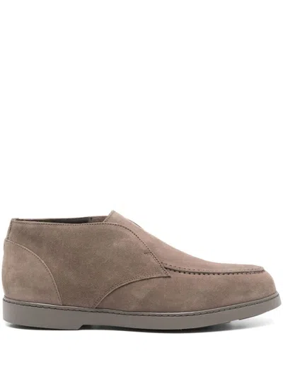 Doucal's Slip-on Suede Chukka Boots In Brown