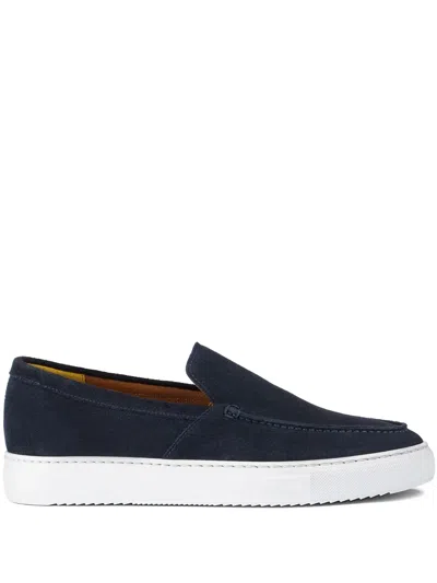 Doucal's Slip-on Suede Loafers In Blue