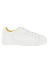 Doucal's Tumblet White Sneaker In Chiffon Bianco
