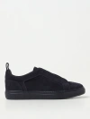 Doucal's Man Sneakers Midnight Blue Size 7 Leather In Blue